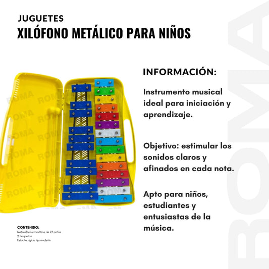 XILÓFONO METÁLICO PARA NIÑOS