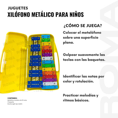 XILÓFONO METÁLICO PARA NIÑOS