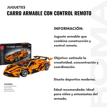 CARRO ARMABLE CON CONTROL REMOTO