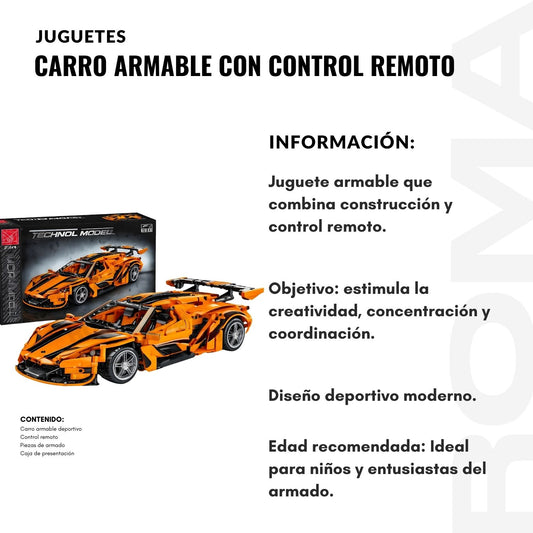 CARRO ARMABLE CON CONTROL REMOTO