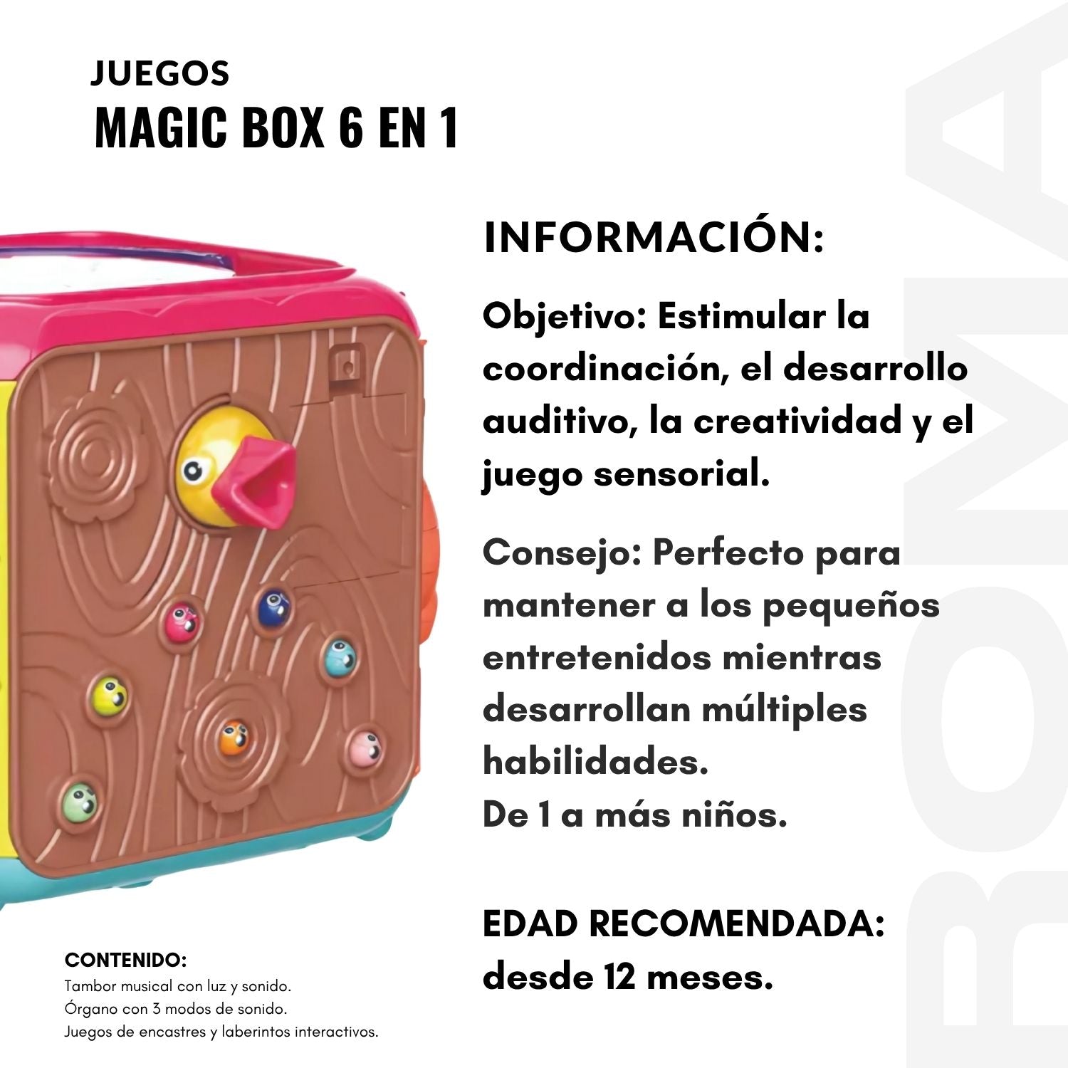 TECLADO PERRITO 6 EN 1 MAGIC BOX - JUEGO DIDÁTICO