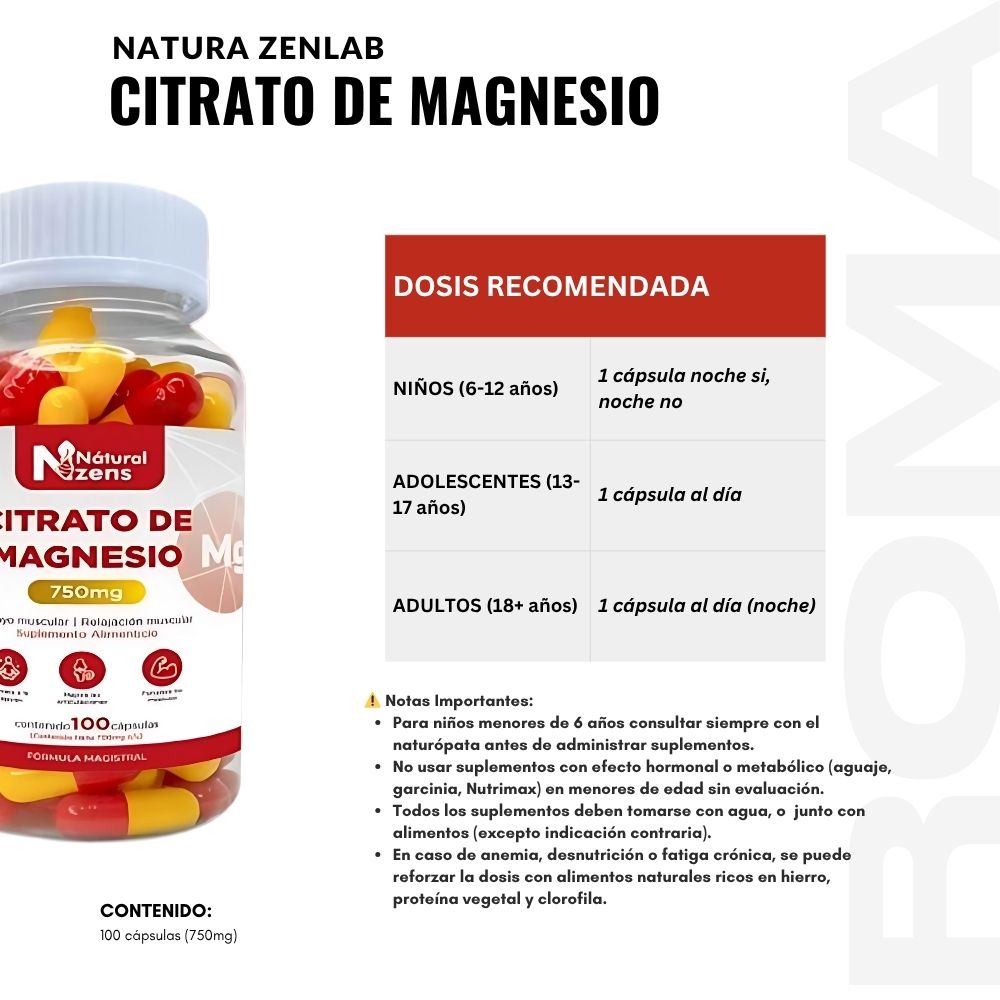 CITRATO DE MAGNESIO 750MG