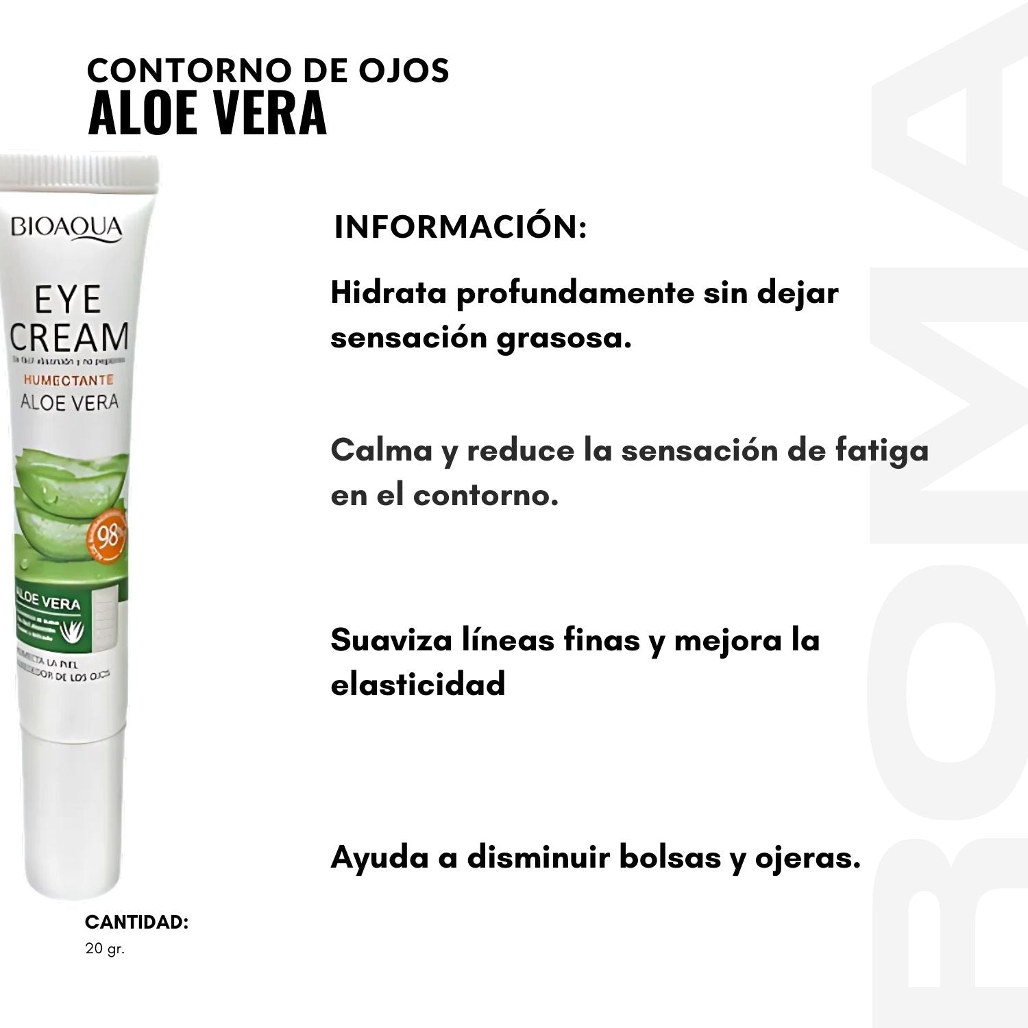 CONTORNO DE OJOS ALOE VERA 20G BIOAQUA