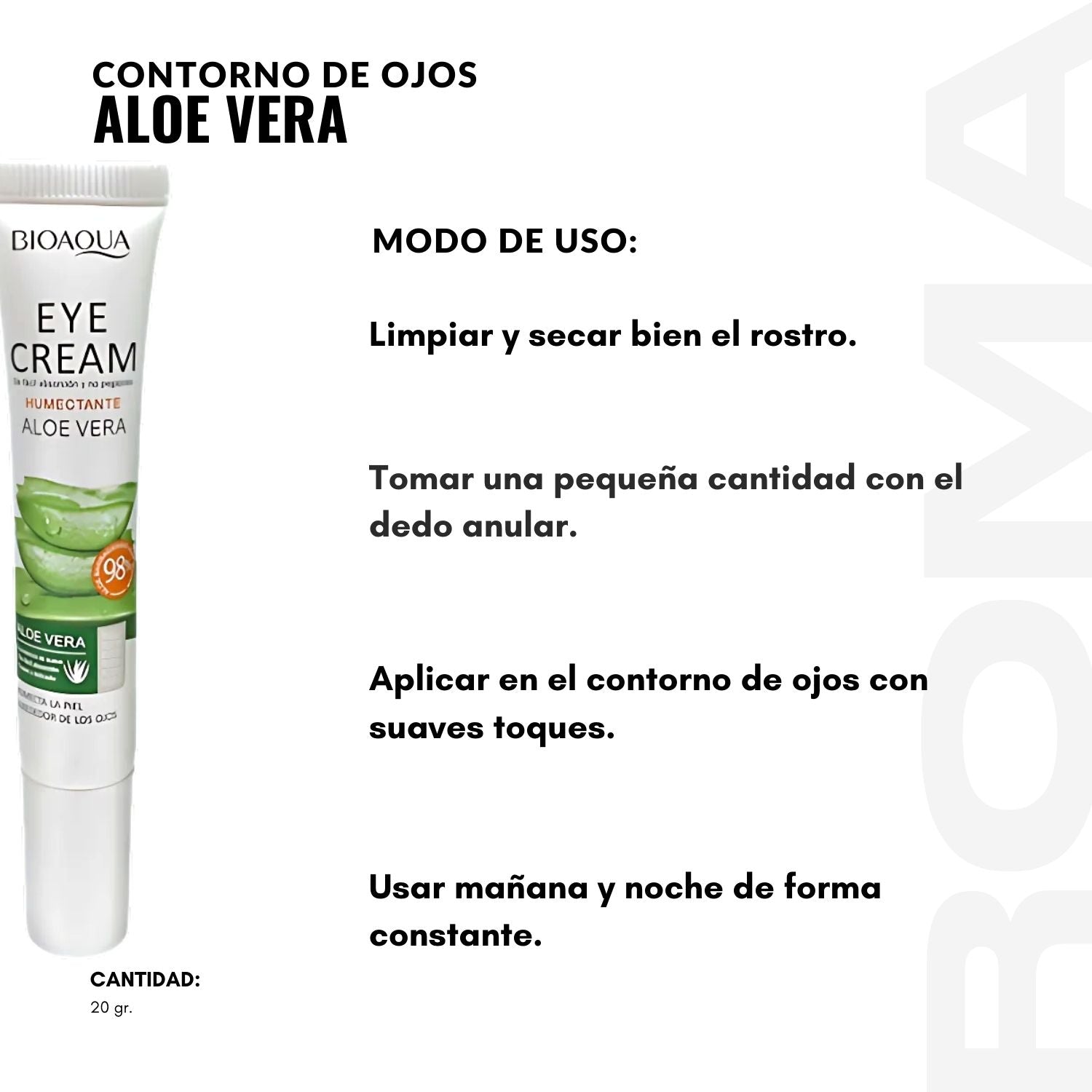 CONTORNO DE OJOS ALOE VERA 20G BIOAQUA