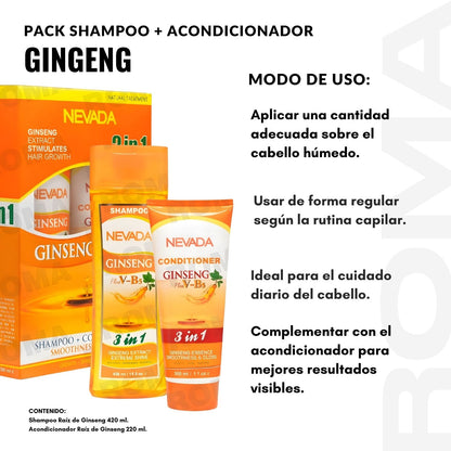 GINSENG SHAMPOO + ACONDICIONADOR