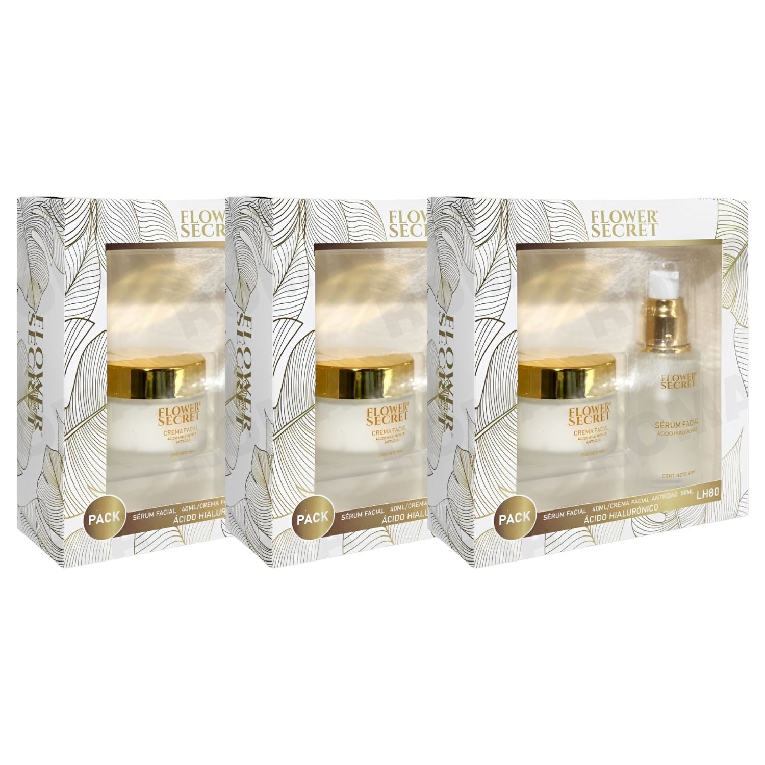 CREMA FACIAL CON ÁCIDO HIALURÓNICO + SÉRUM FACIAL FLOWER SECRET 50ML