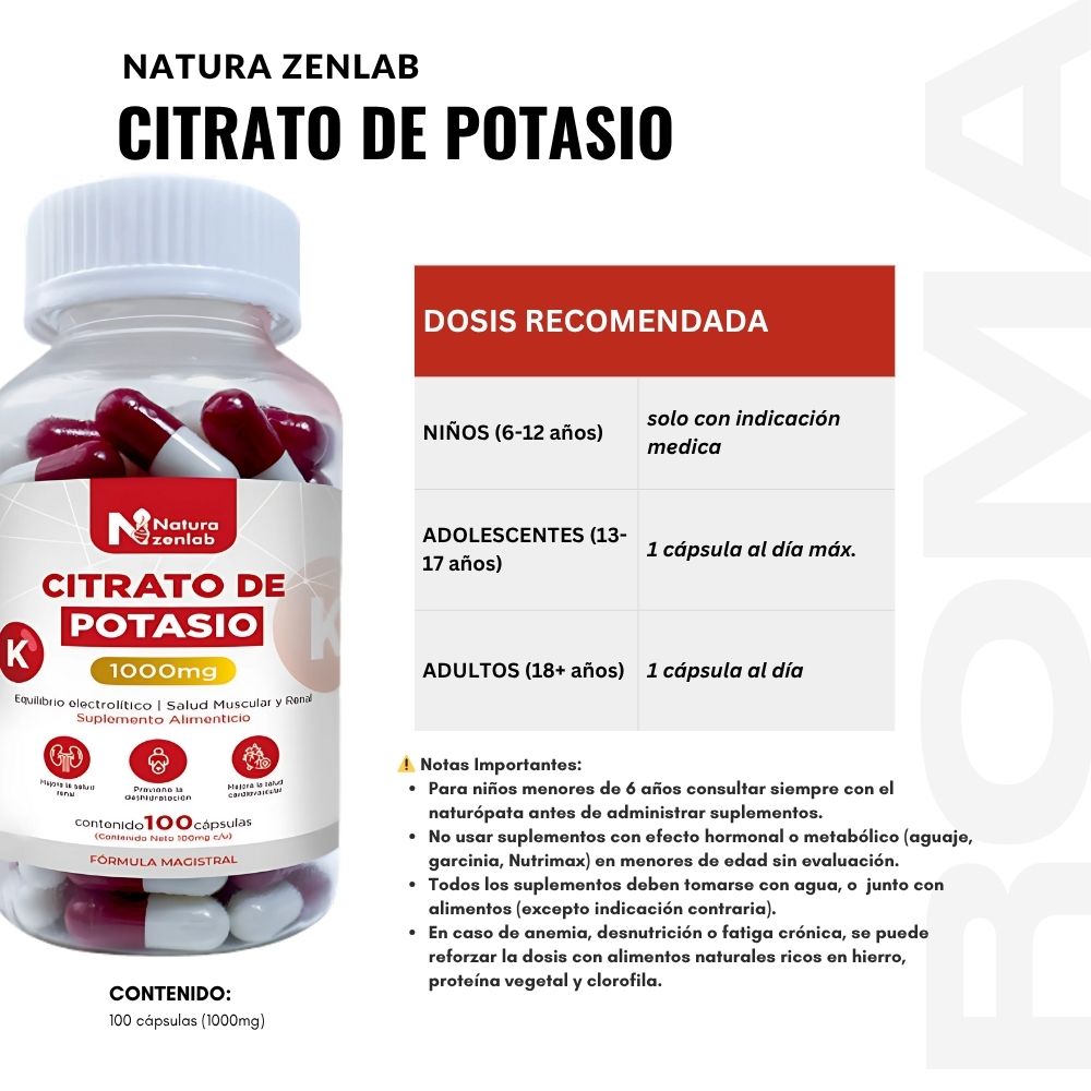 CITRATO DE POTASIO 1000MG