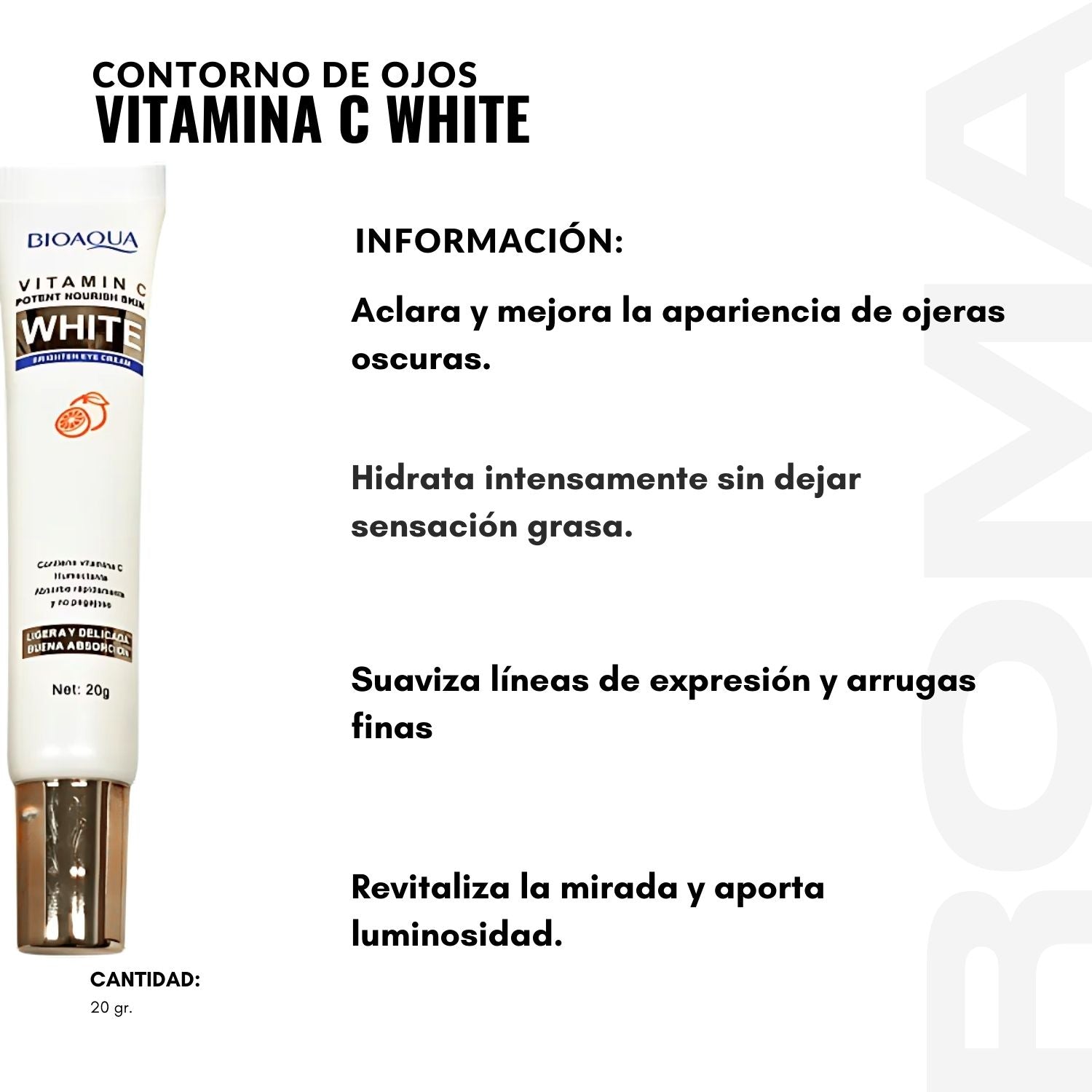 CONTORNO DE OJOS VITAMINA C WHITE 20G BIOAQUA