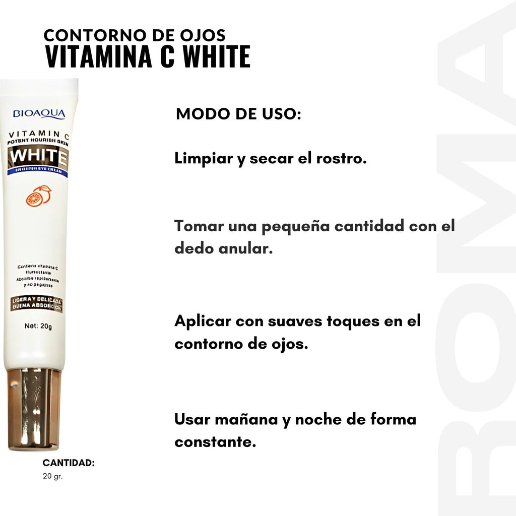 CONTORNO DE OJOS VITAMINA C WHITE 20G BIOAQUA
