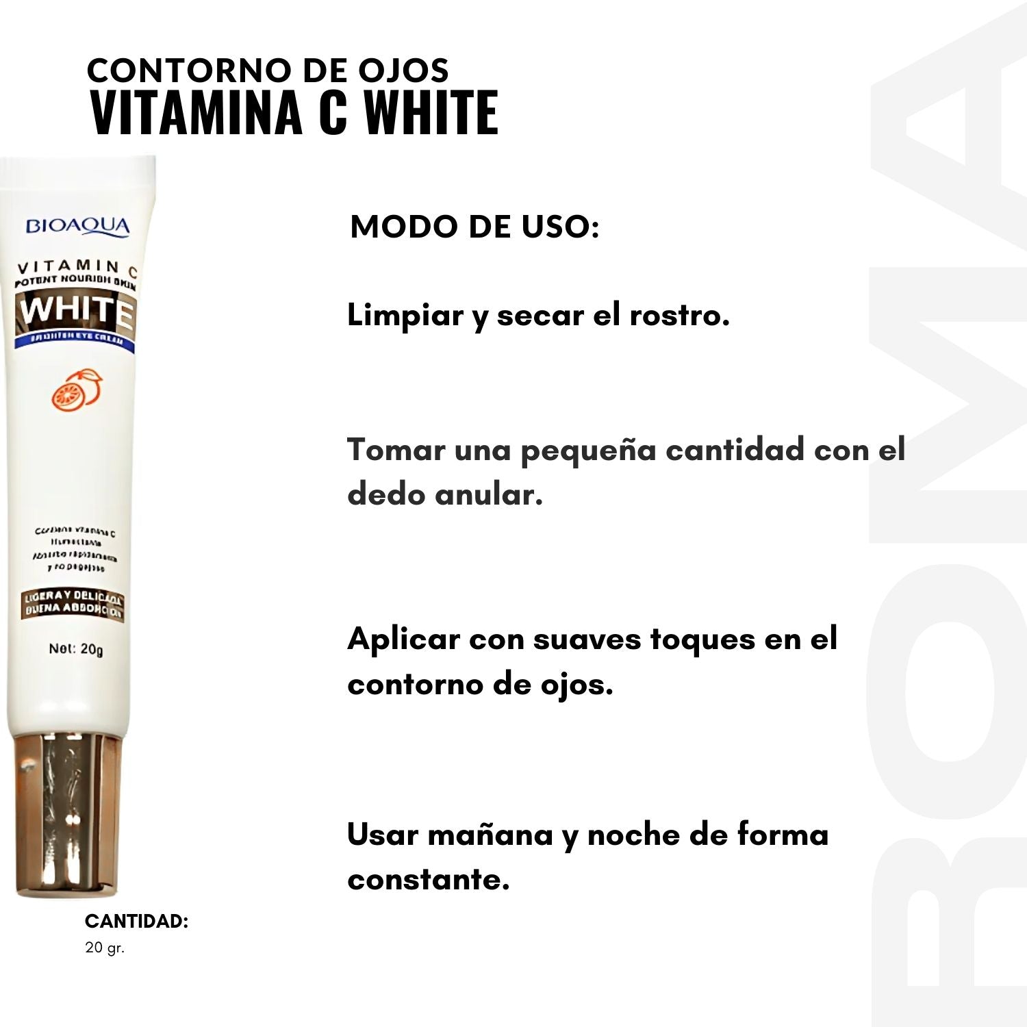 CONTORNO DE OJOS VITAMINA C WHITE 20G BIOAQUA