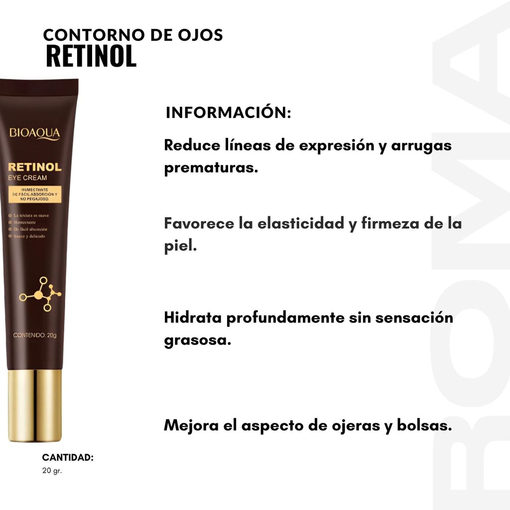 CONTORNO DE OJOS RETINOL 20G BIOAQUA