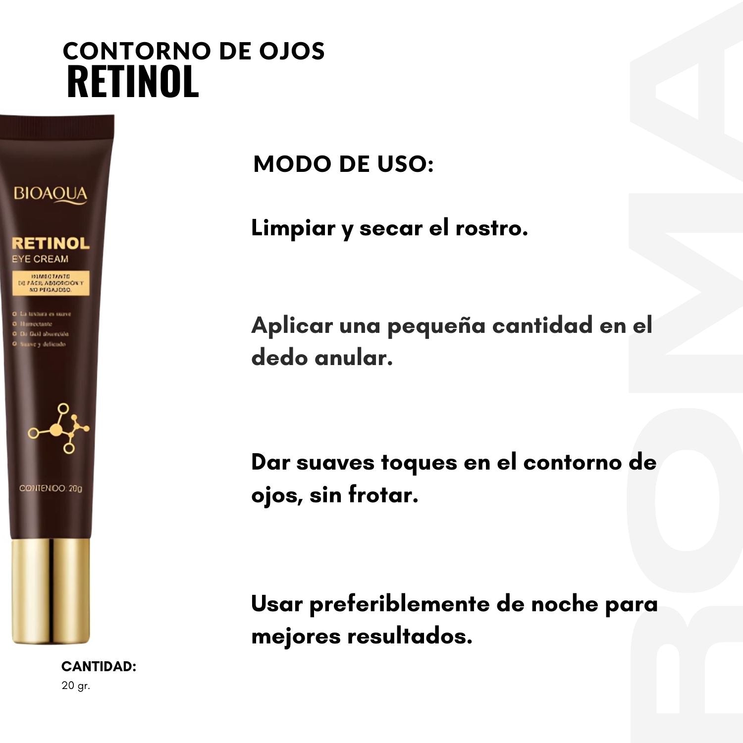 CONTORNO DE OJOS RETINOL 20G BIOAQUA