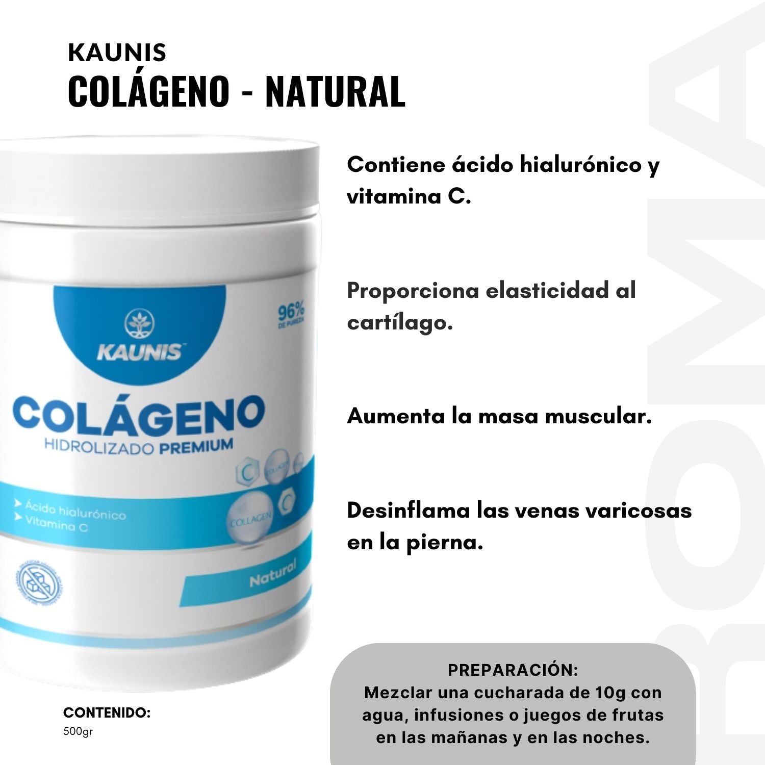 COLÁGENO HIDROLIZADO NATURAL 500G