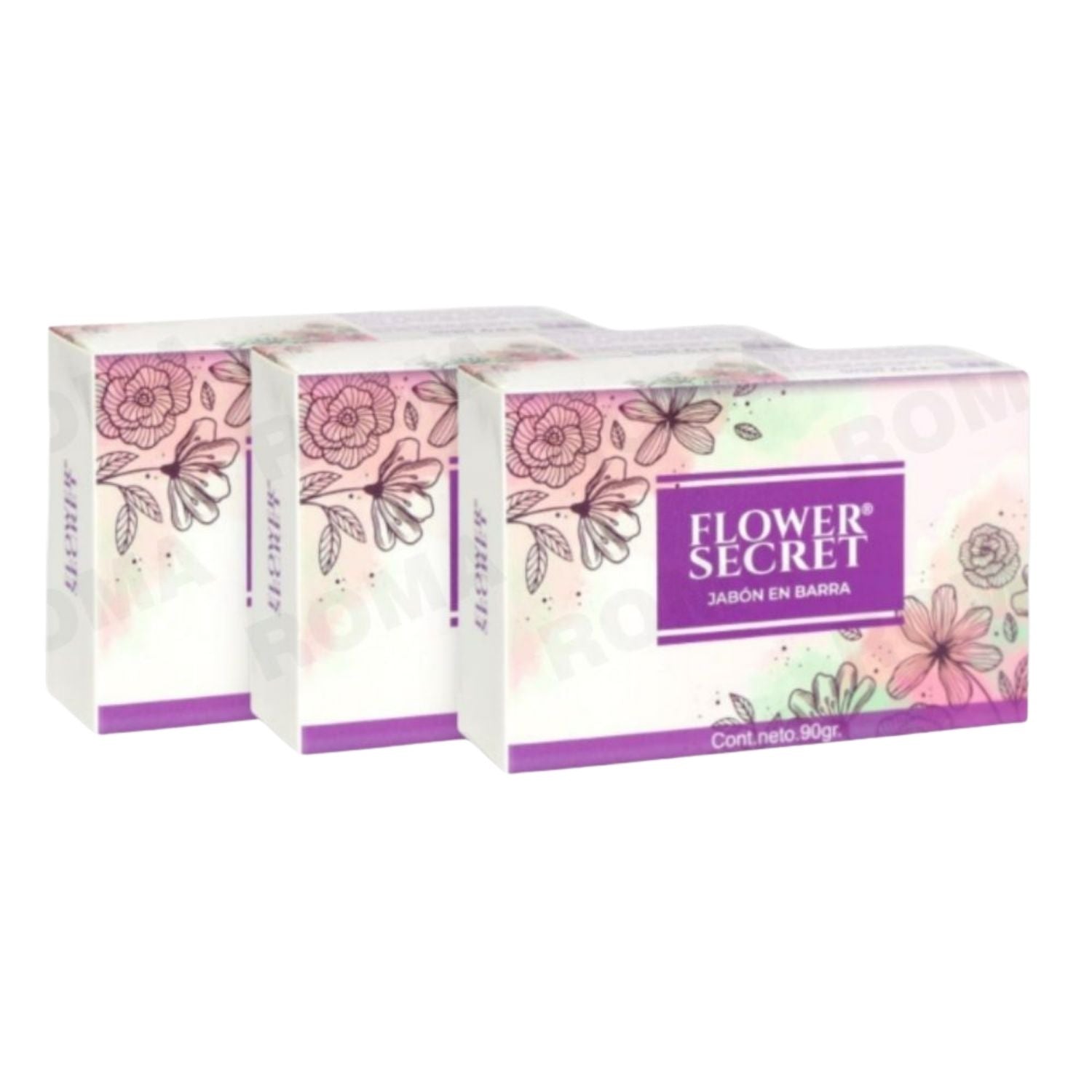 JABÓN EN BARRA AROMA NEUTRO 90G FLOWER SECRET