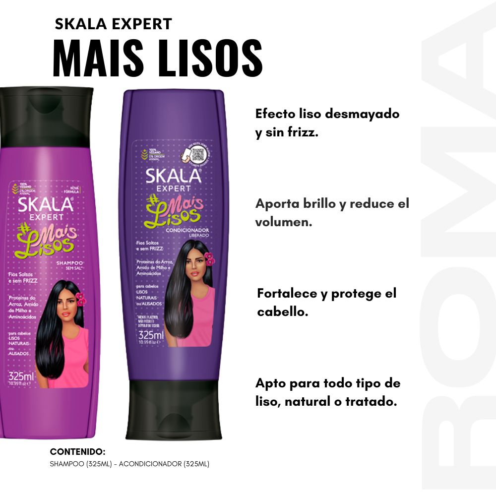 SHAMPOO + ACONDICIONADOR MAIS LISOS SKALA EXPERT 325ML