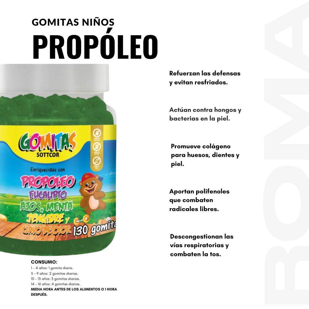 GOMITAS PROPÓLEO NIÑOS 130UND