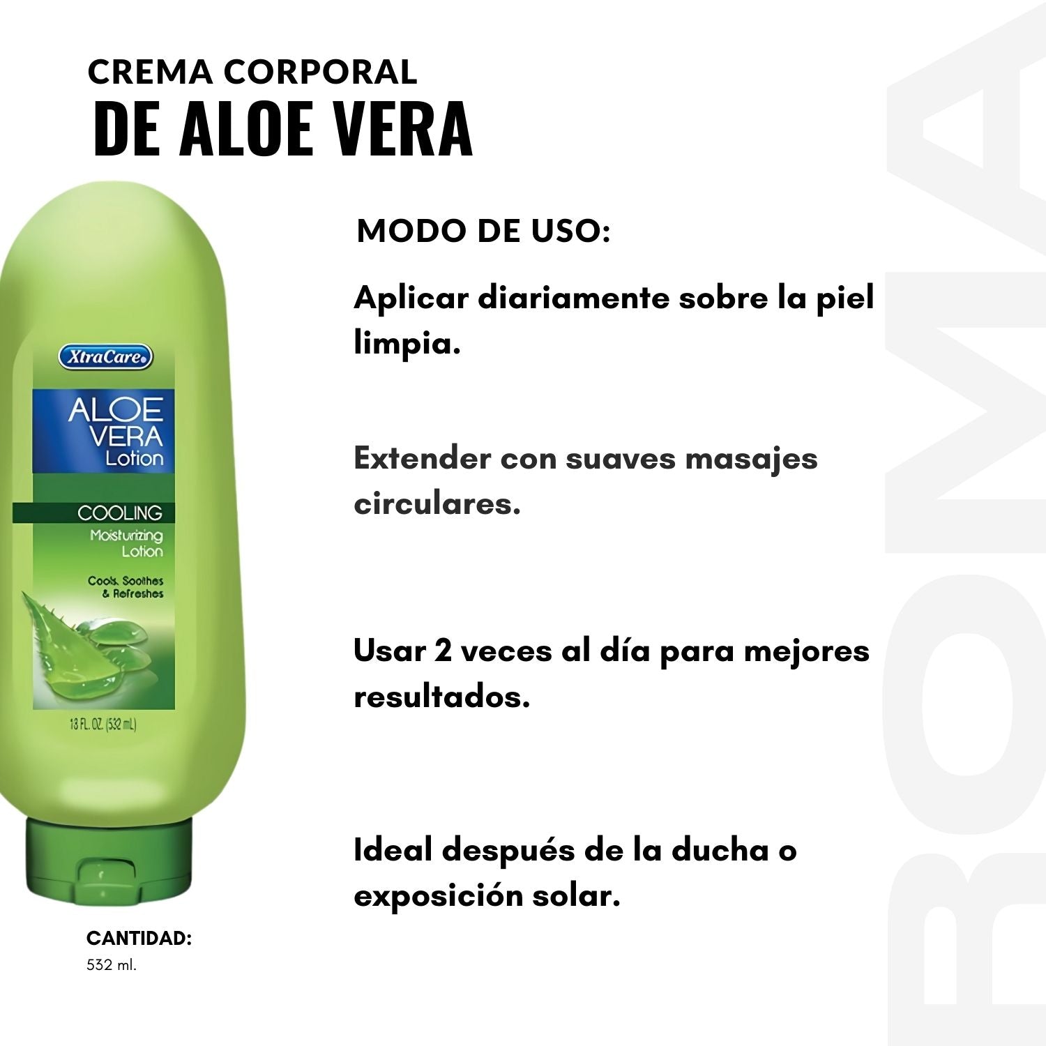 CREMA CORPORAL DE ALOE VERA 532ML