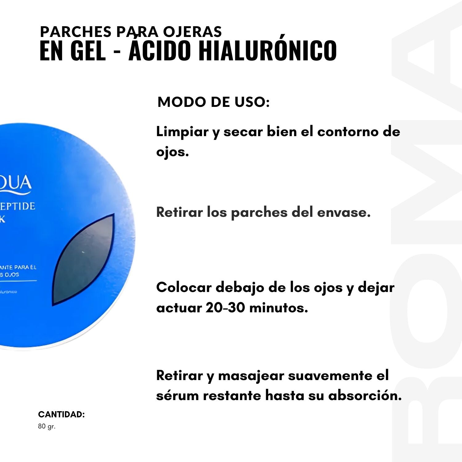 MASCARILLA PARA OJERAS EN GEL – ÁCIDO HIALURÓNICO 80G BIOAQUA