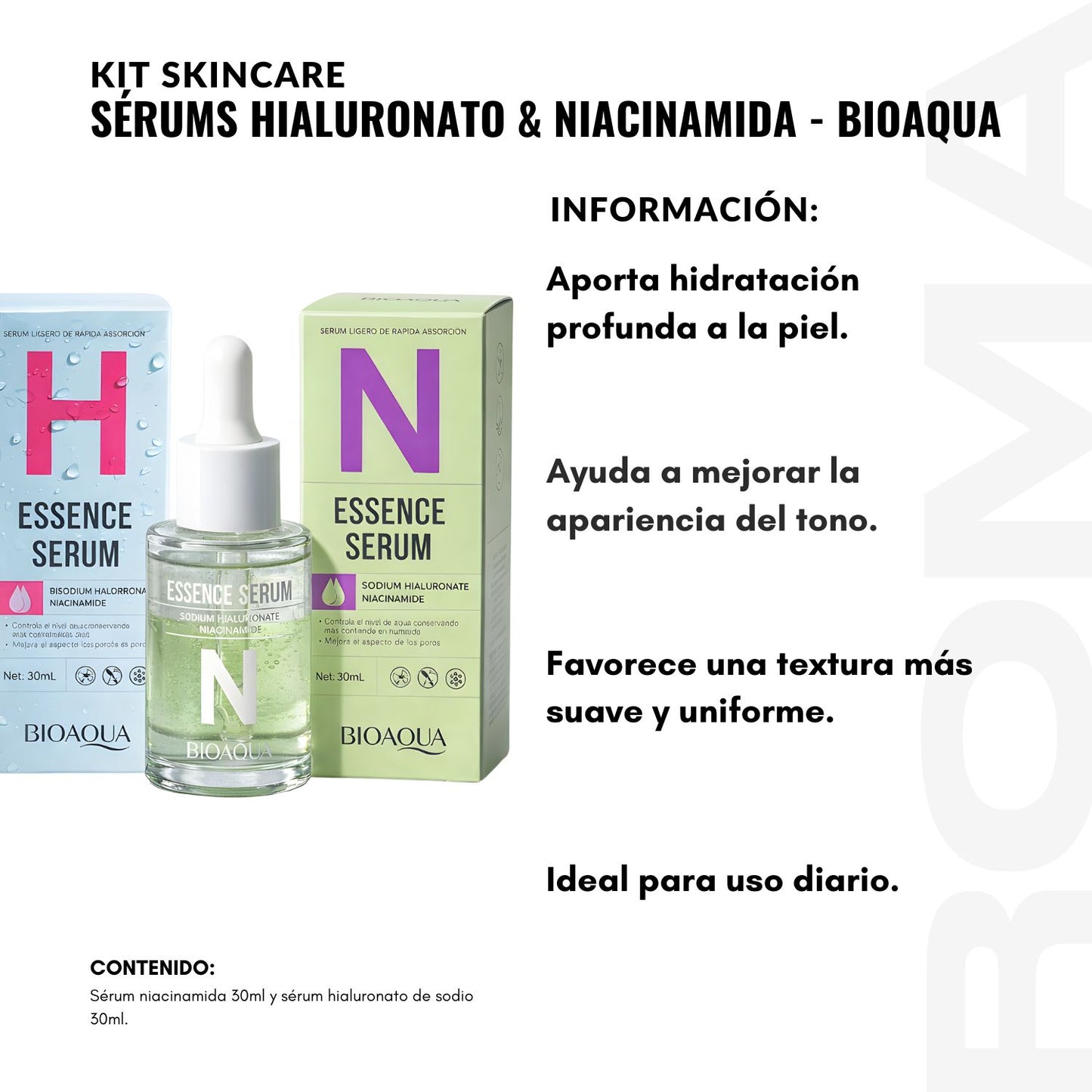 KIT SÉRUMS HIALURONATO & NIACINAMIDA BIOAQUA