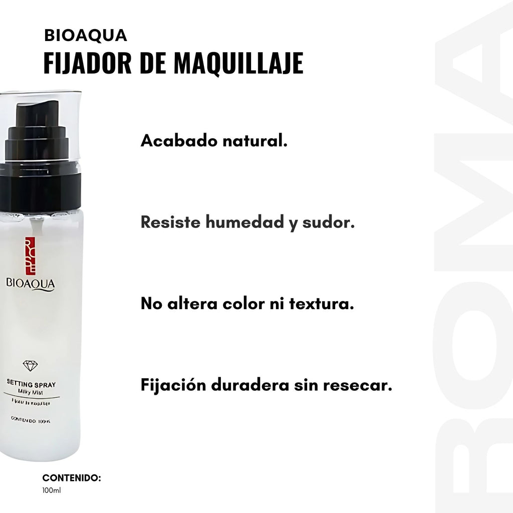 FIJADOR DE MAQUILLAJE BLANCO BIOAQUA 100ML