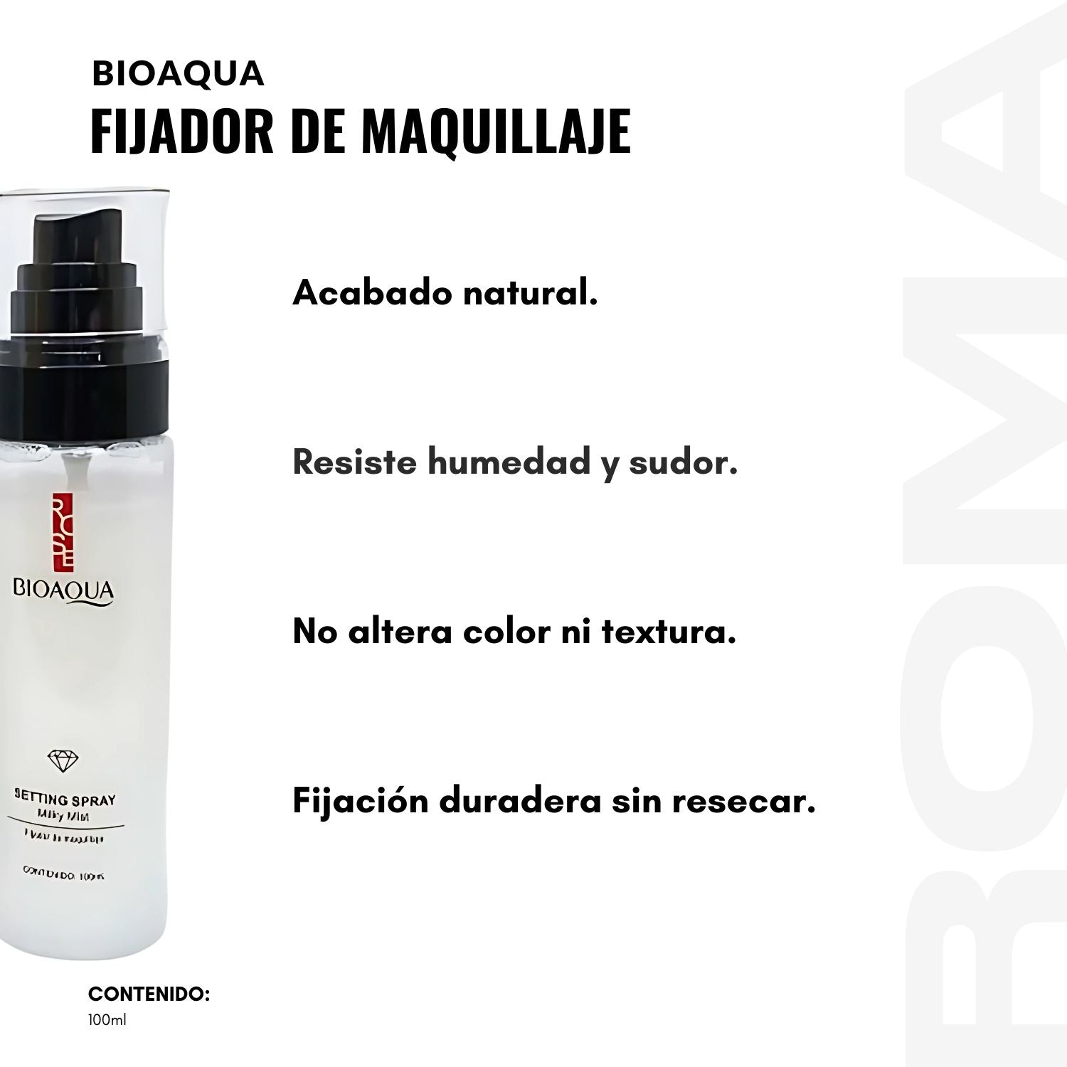 FIJADOR DE MAQUILLAJE BLANCO BIOAQUA 100ML