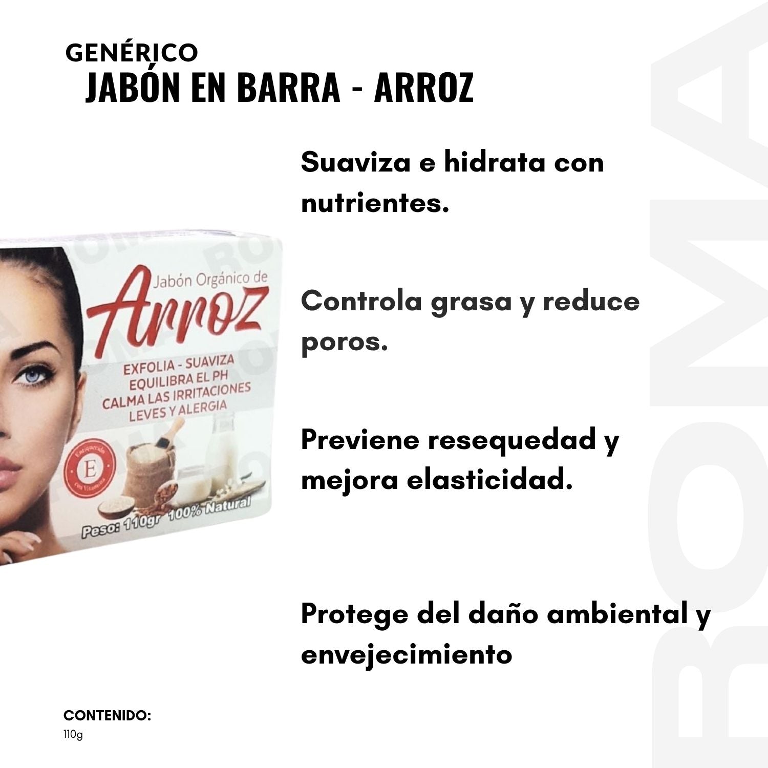 JABÓN EN BARRA DE ARROZ 110G