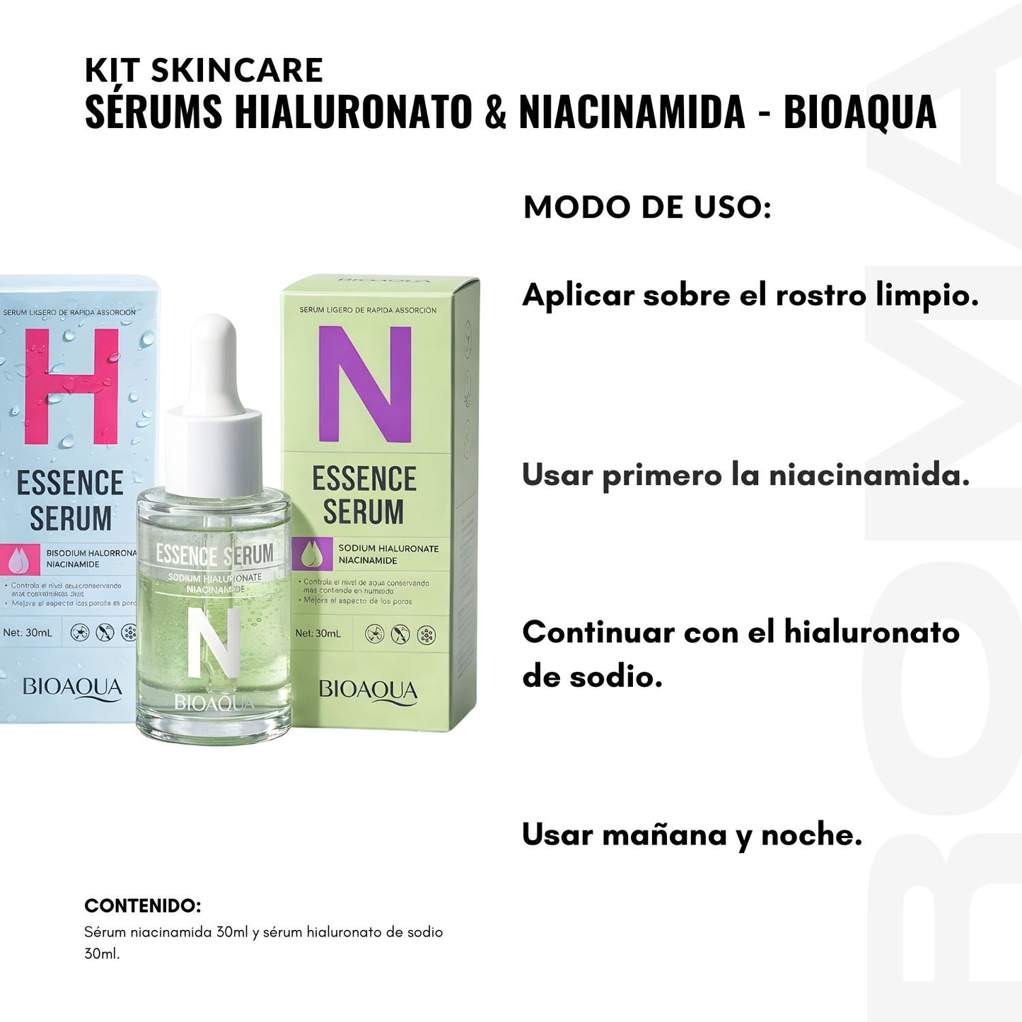 KIT SÉRUMS HIALURONATO & NIACINAMIDA BIOAQUA