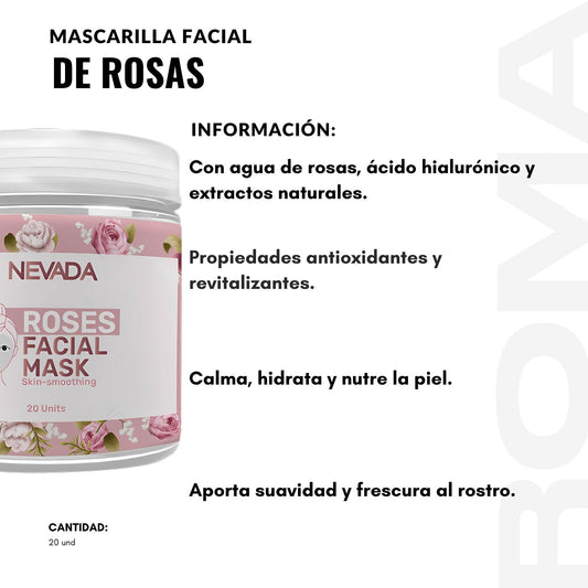 MASCARILLA FACIAL DE ROSAS NEVADA