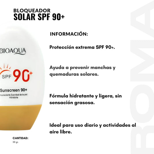 BLOQUEADOR SOLAR SPF90+ 50G BIOAQUA