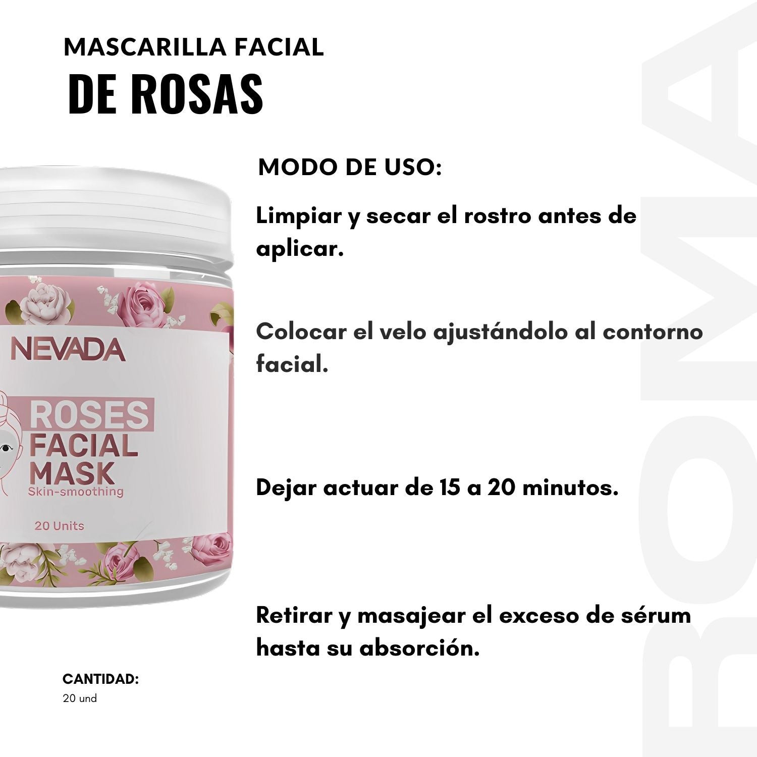 MASCARILLA FACIAL DE ROSAS NEVADA