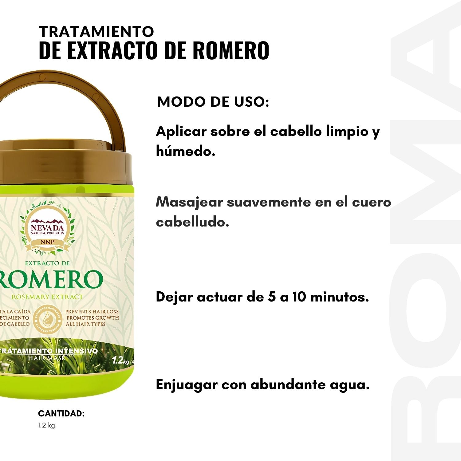TRATAMIENTO DE EXTRACTO DE ROMERO 1.2KG