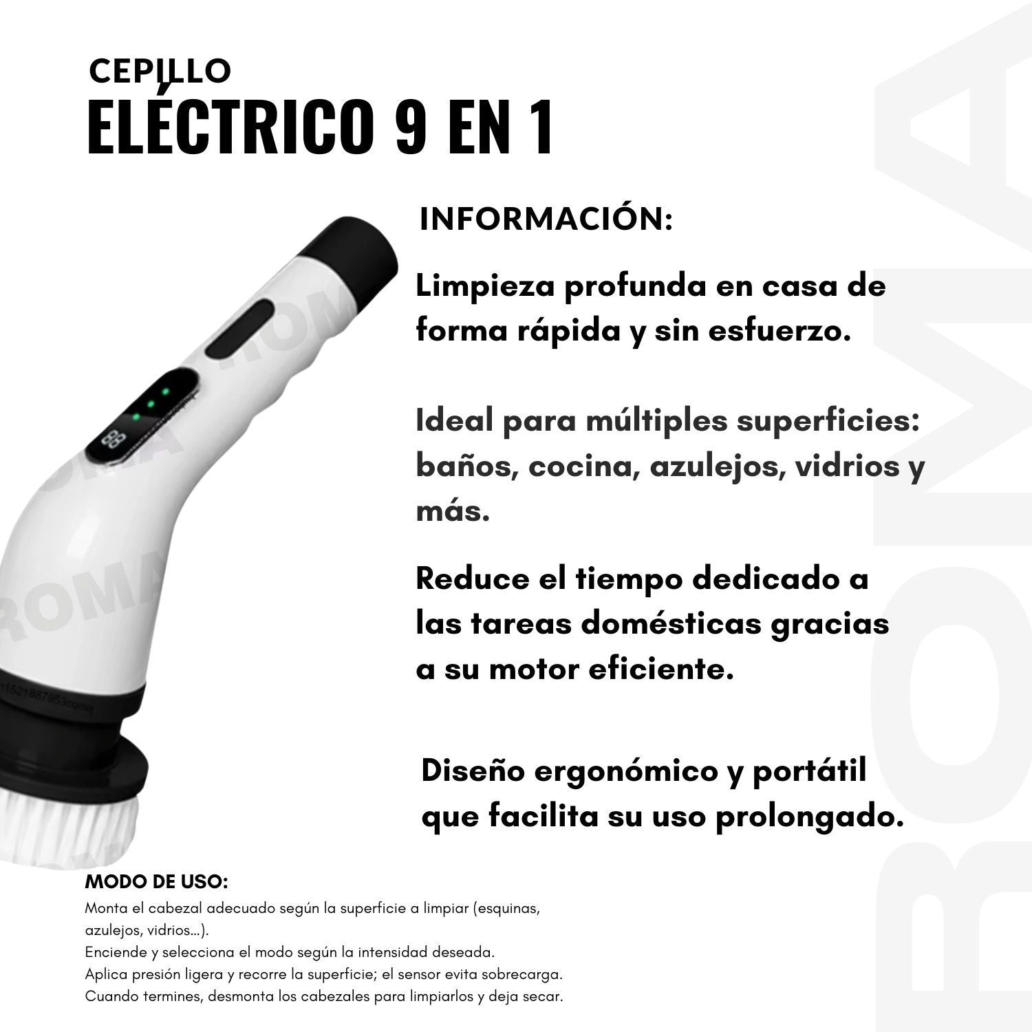 CEPILLO ELÉCTRICO 9 EN 1