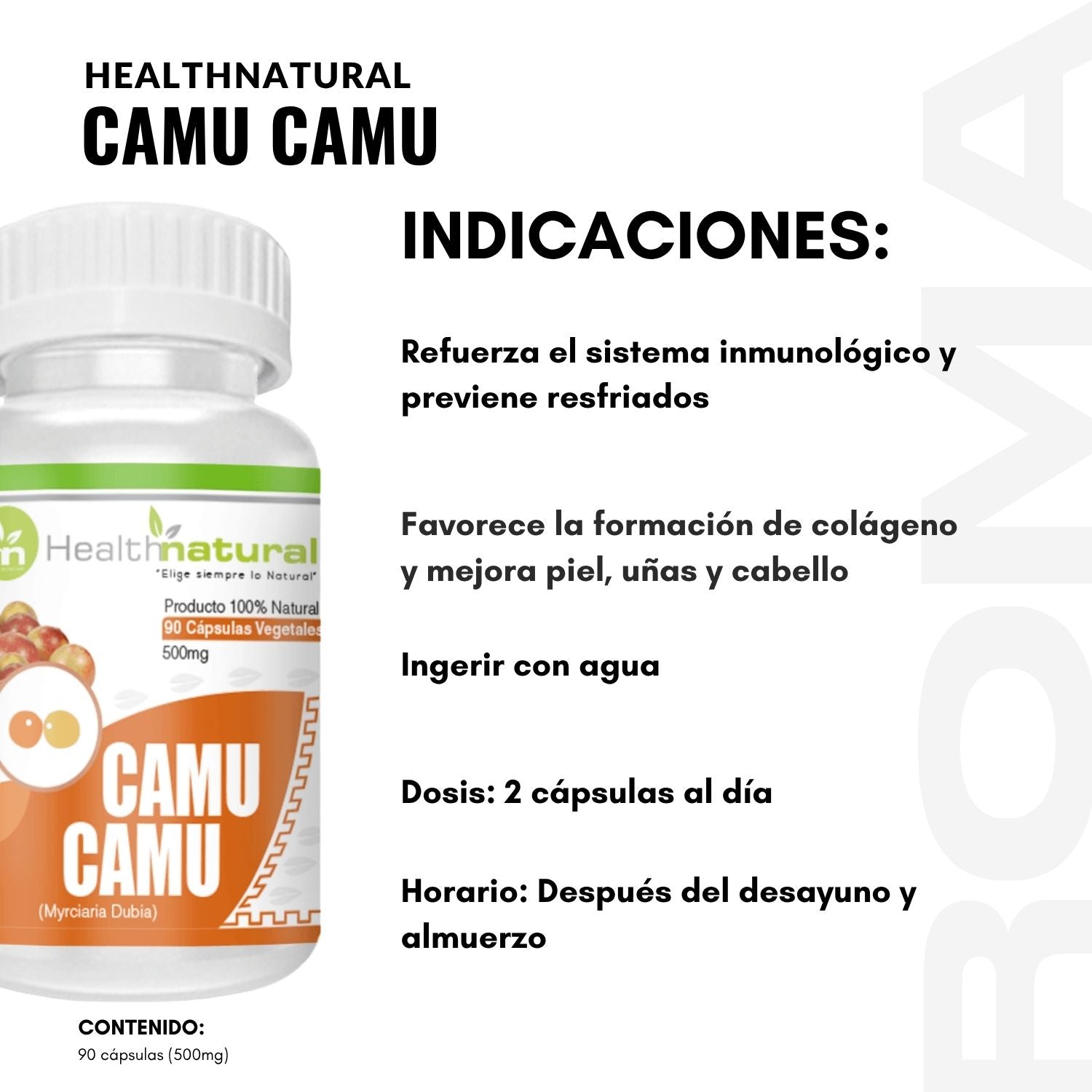 CAMU CAMU HEALTHNATURAL 500MG