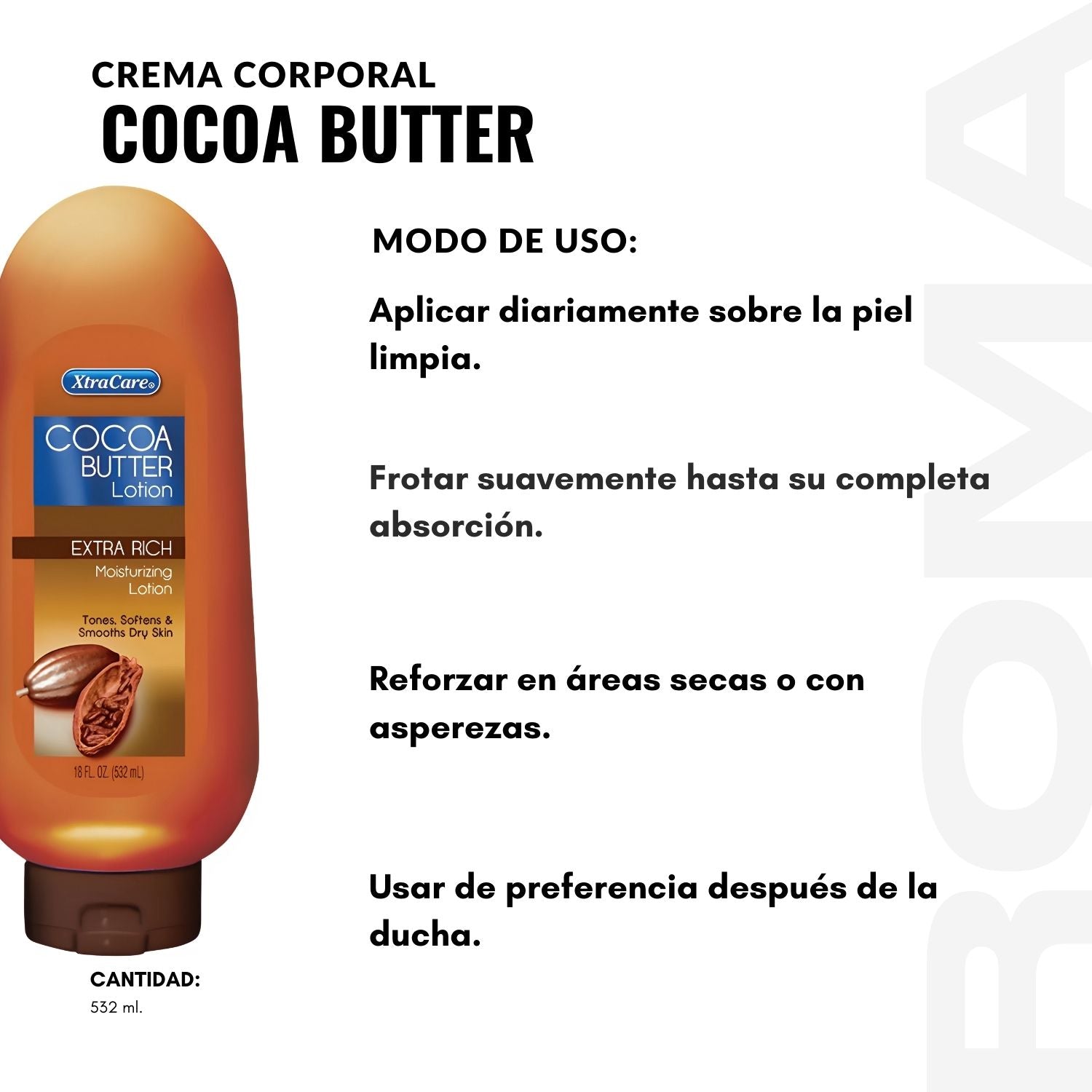 CREMA CORPORAL COCOA BUTTER 532M