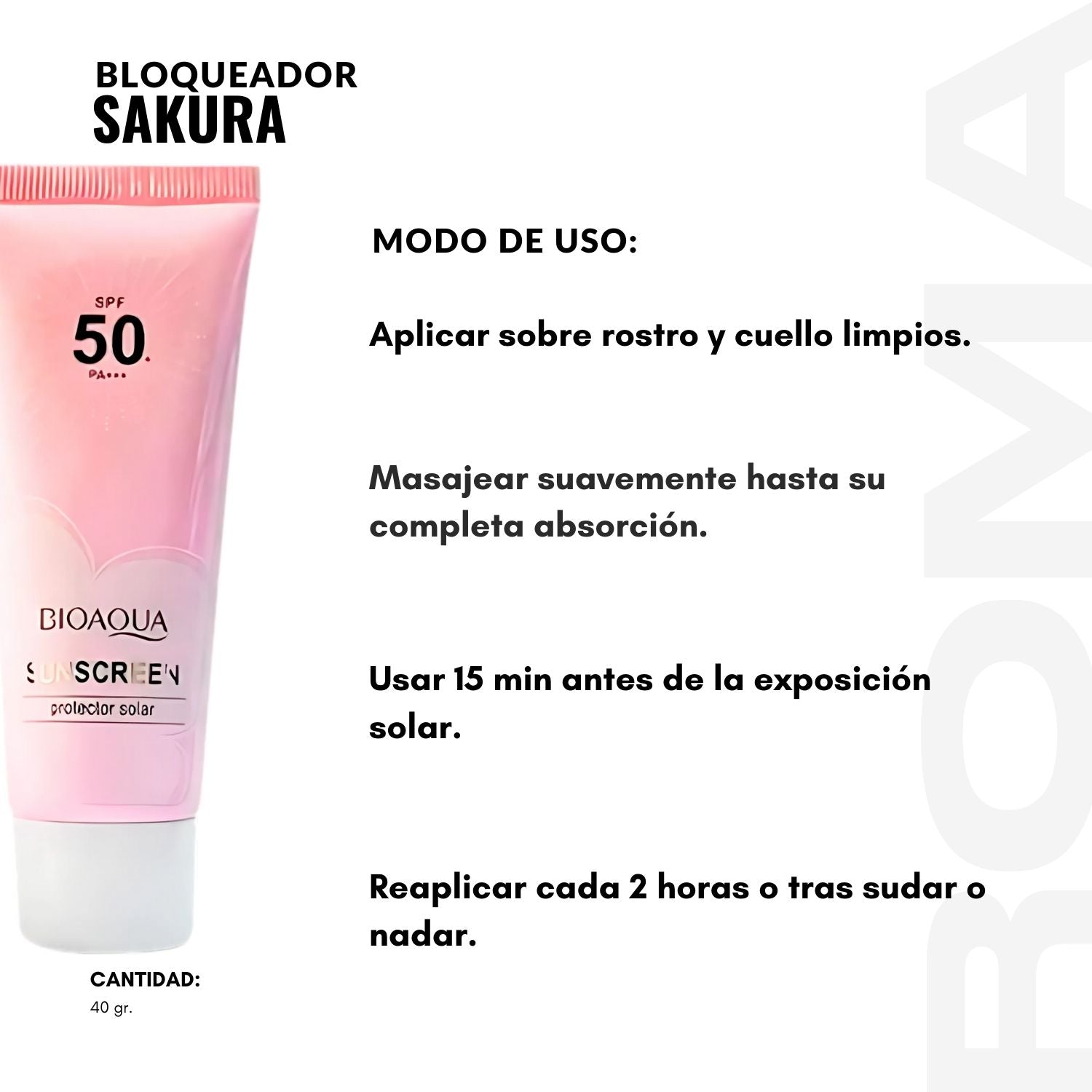 BLOQUEADOR SAKURA 40G BIOAQUA