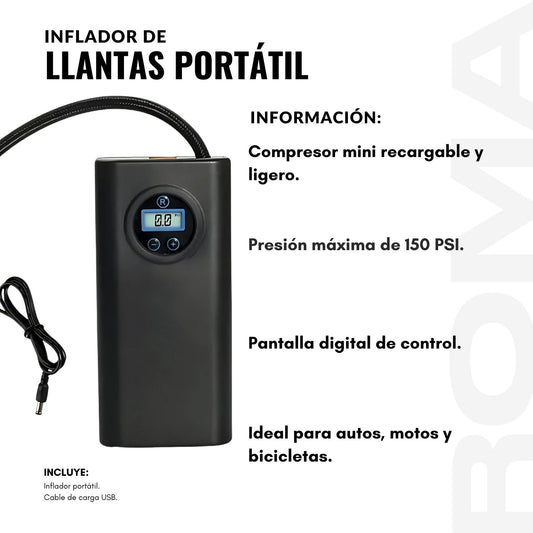 INFLADOR DE LLANTAS PORTÁTIL