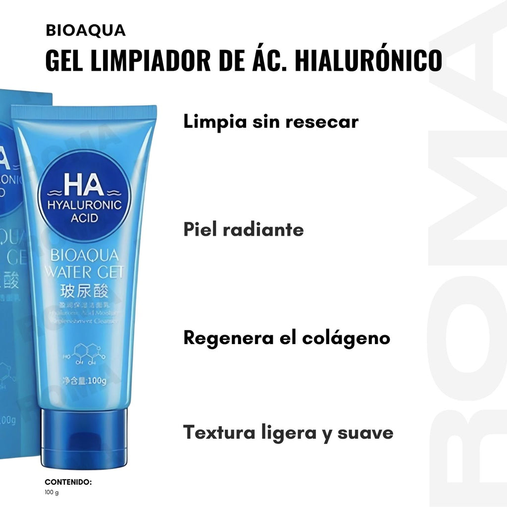 GEL LIMPIADOR DE ÁCIDO HIALURÓNICO WATER GET BIOAQUA 100G