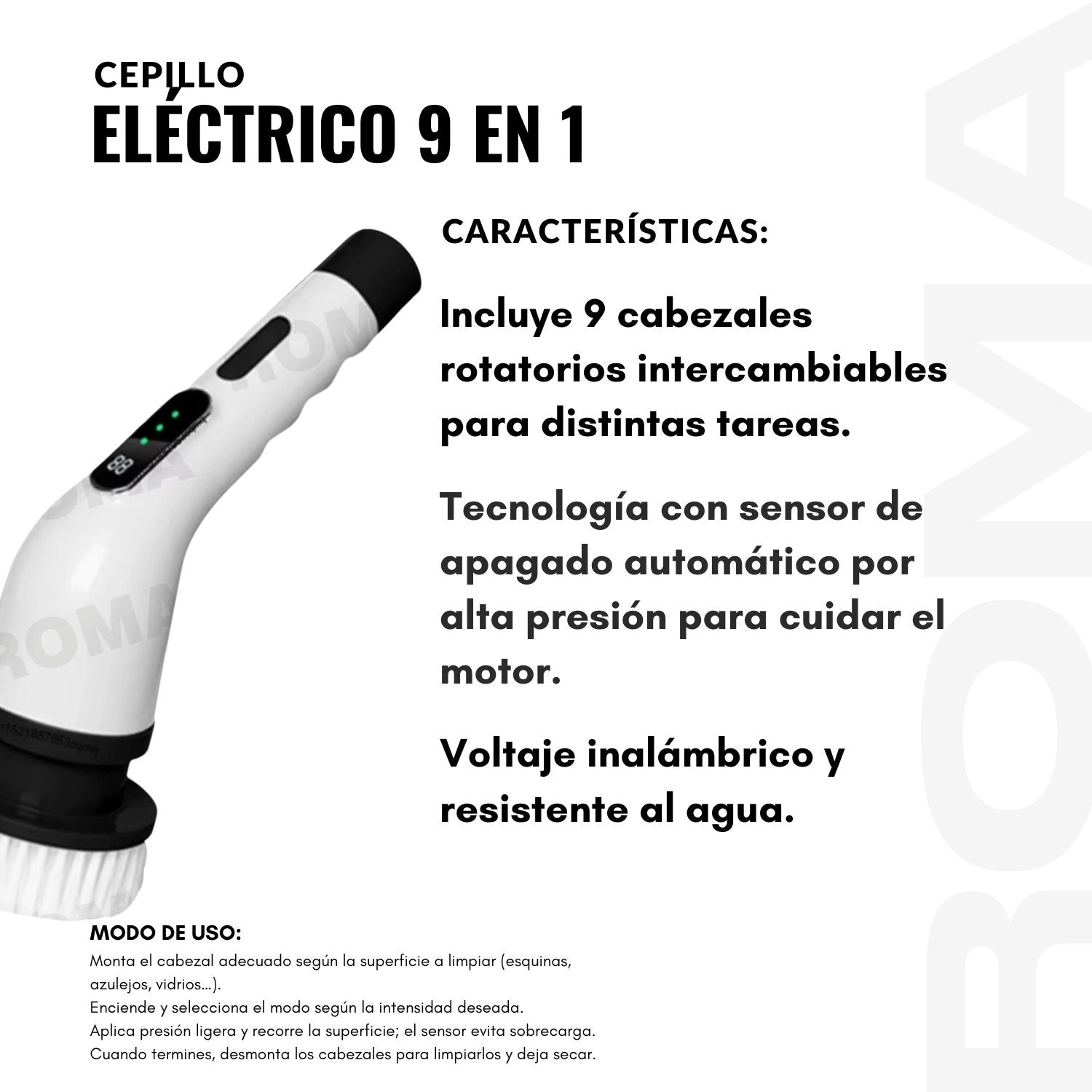 CEPILLO ELÉCTRICO 9 EN 1