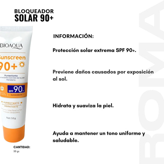 BLOQUEADOR SOLAR 90+ 50G BIOAQUA