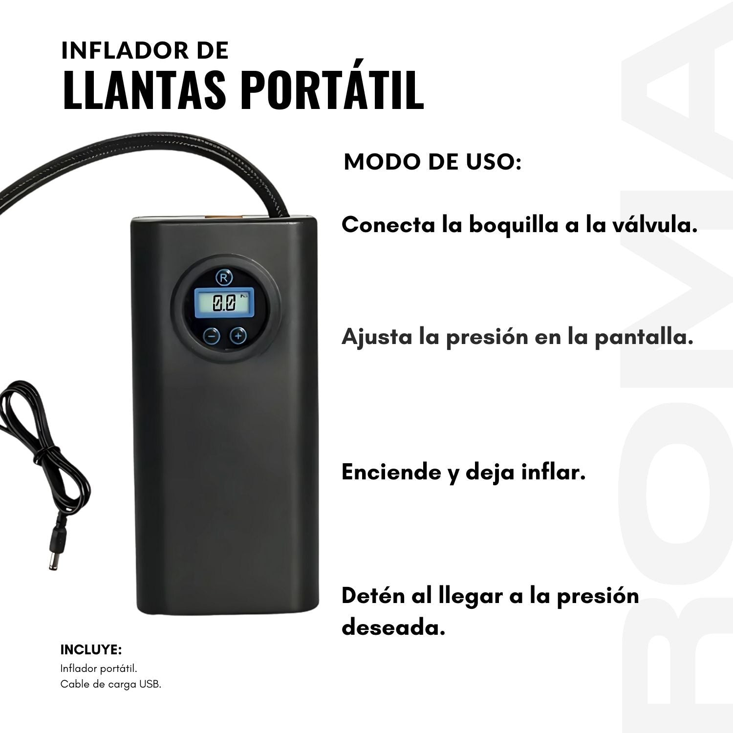 INFLADOR DE LLANTAS PORTÁTIL