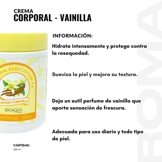CREMA CORPORAL – VAINILLA 260ML BIOAQUA