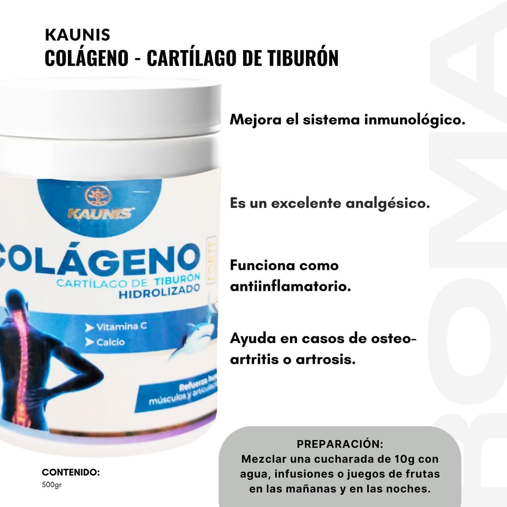 COLÁGENO HIDROLIZADO CARTÍLAGO DE TIBURÓN 500G