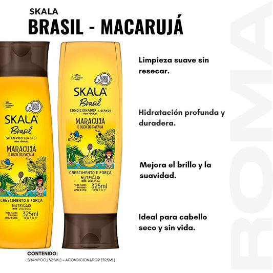 SHAMPOO + ACONDICIONADOR MARACUJÁ SKALA EXPERT 325ML