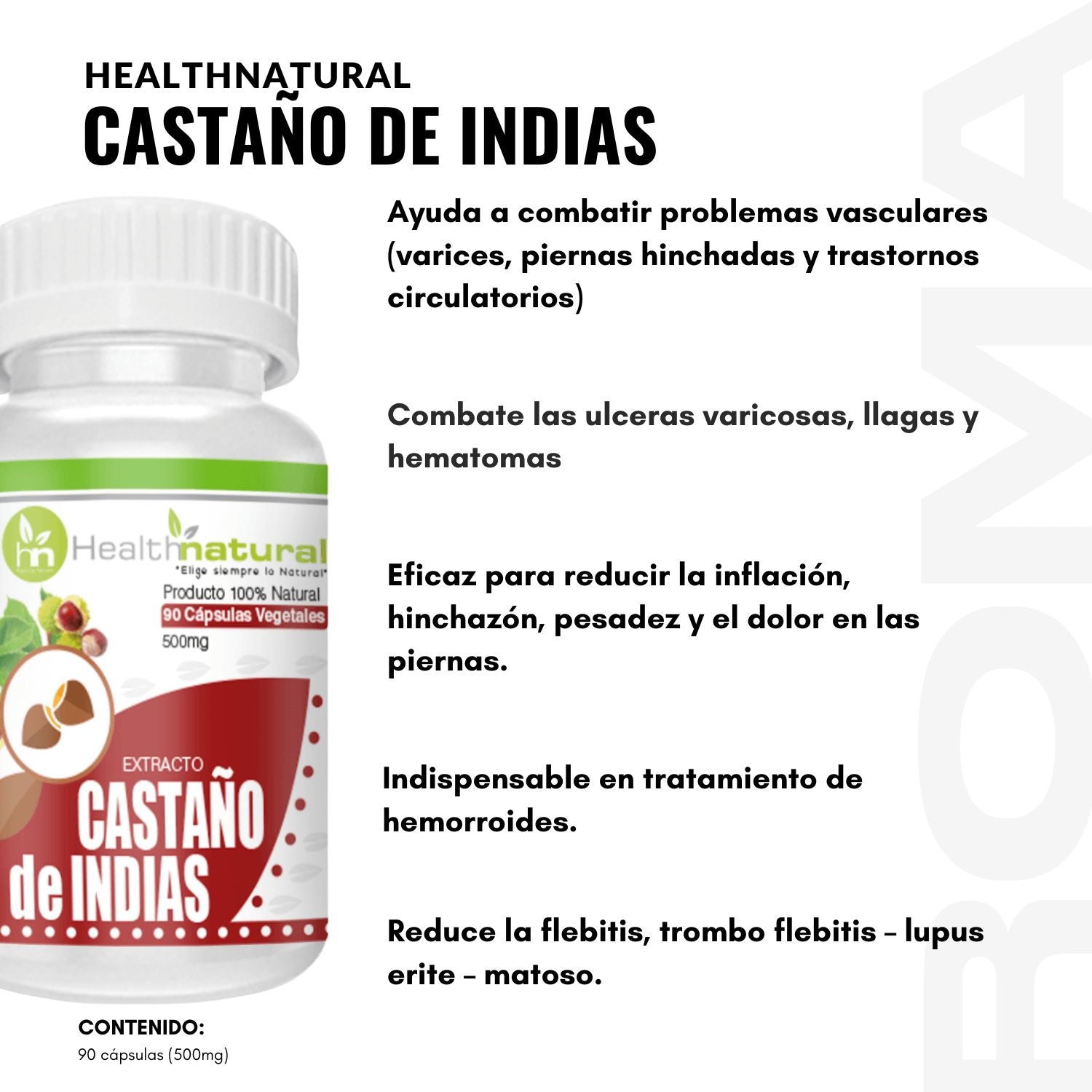 CASTAÑO DE INDIAS HEALTHNATURAL 500MG