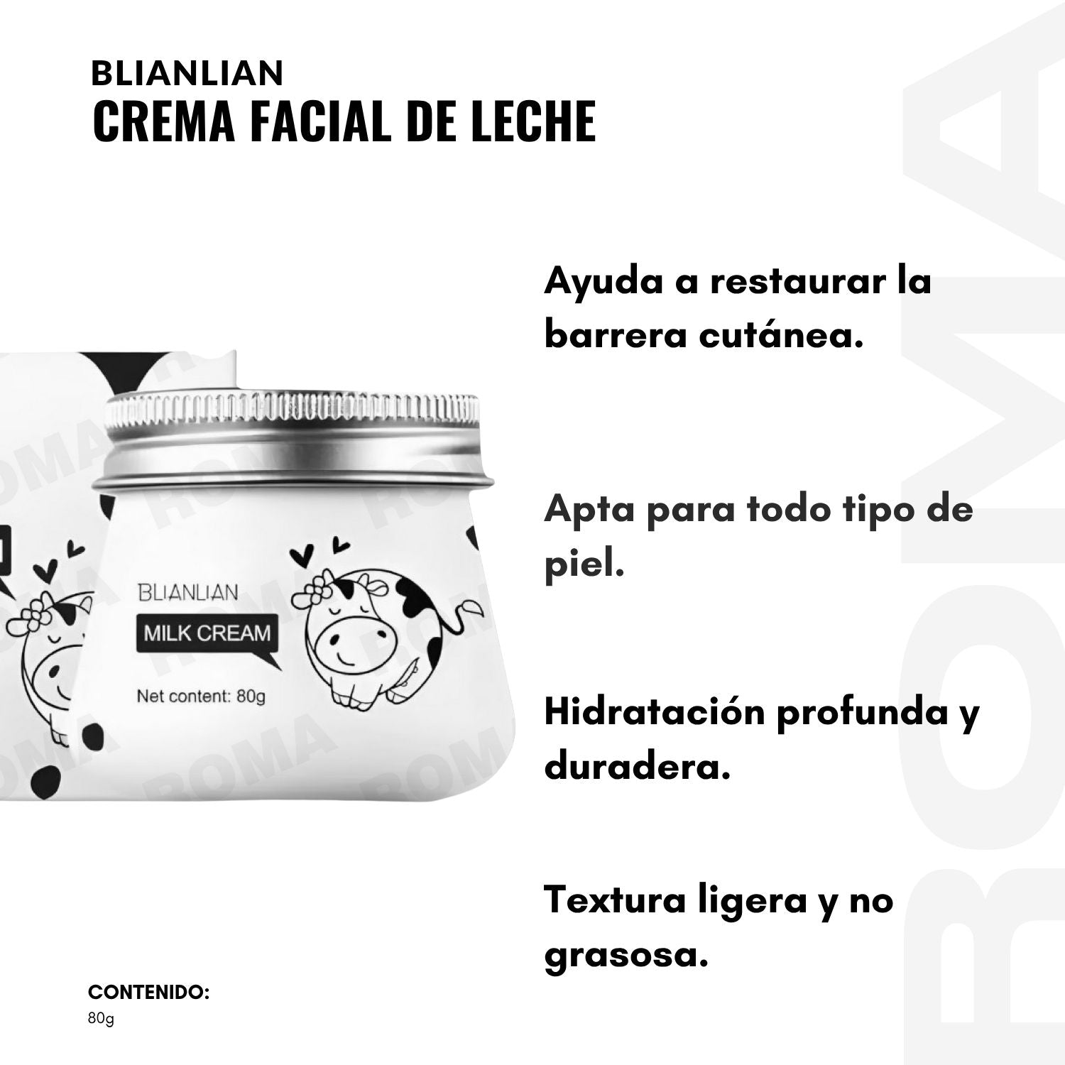 CREMA FACIAL DE LECHE BLIANLIAN  80G