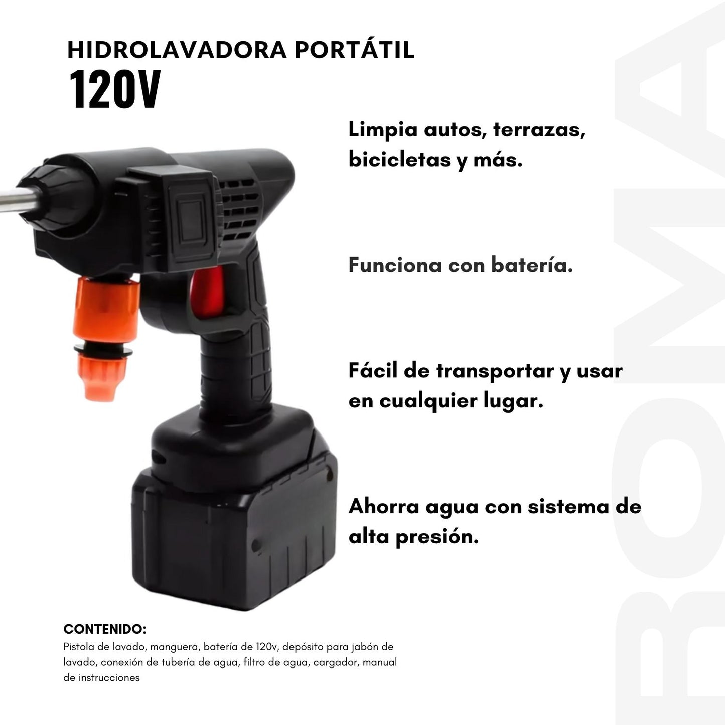 HIDROLAVADORA PORTÁTIL 120v
