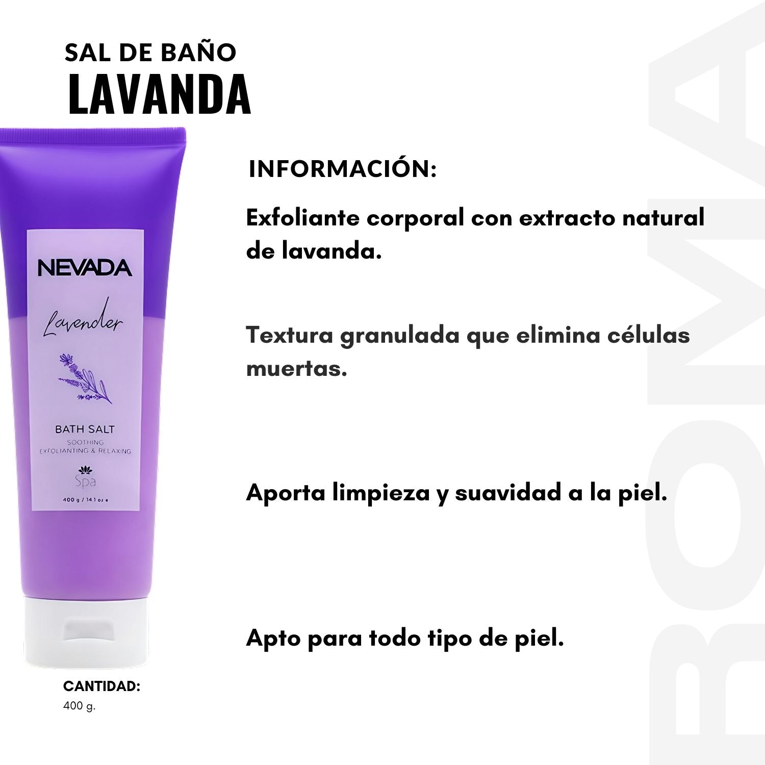 SAL DE BAÑO LAVANDA 400G
