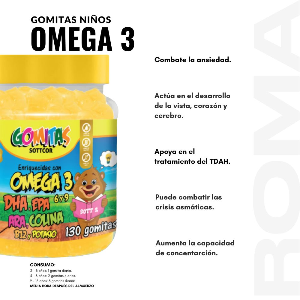 GOMITAS OMEGA 3 NIÑOS 130UND