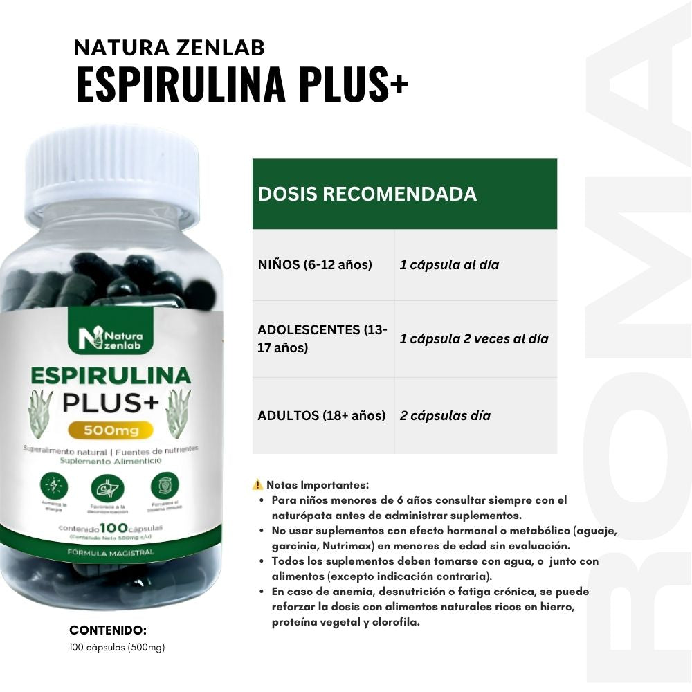 ESPIRULINA PLUS+ 500MG
