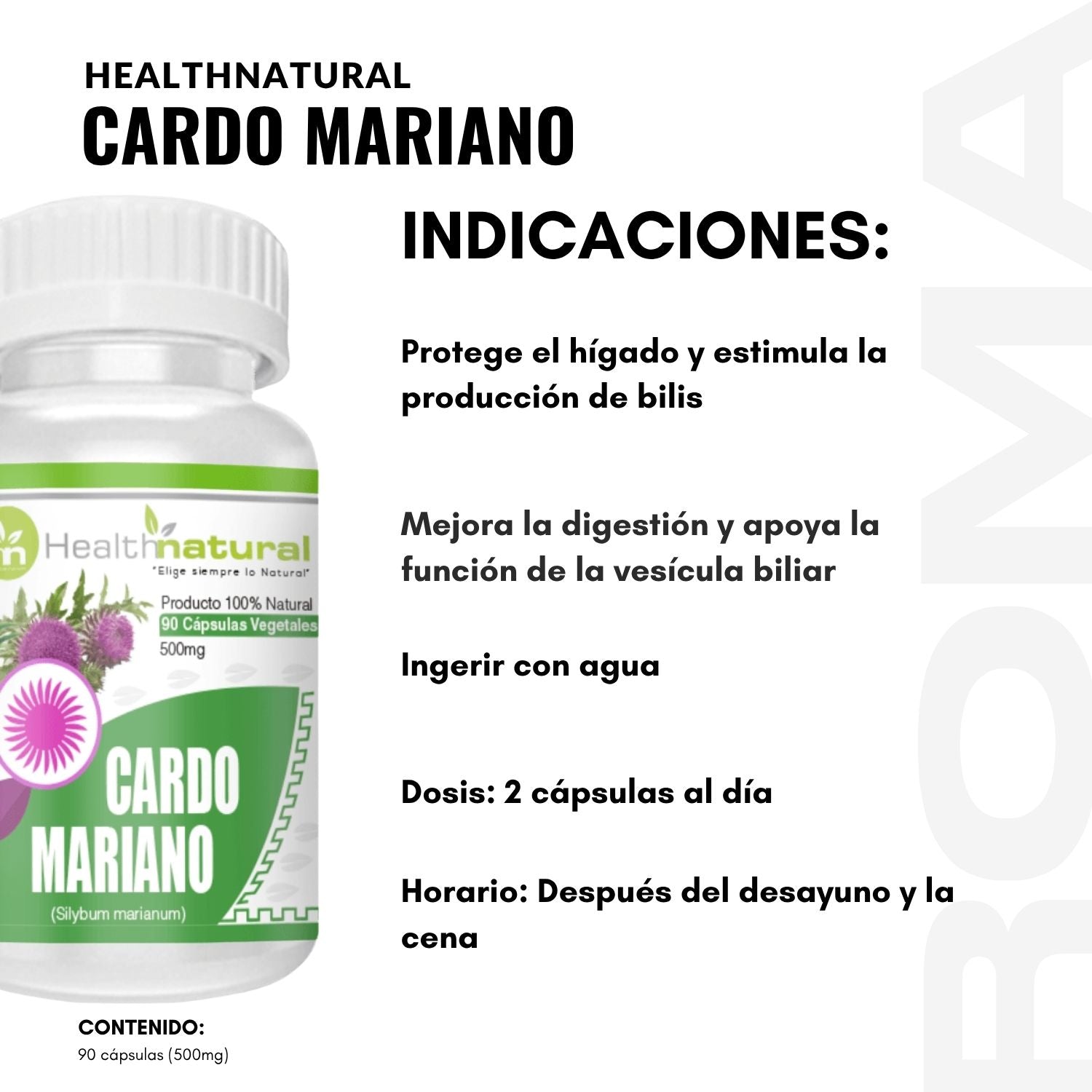 CARDO MARIANO HEALTHNATURAL 500MG